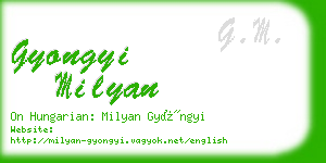 gyongyi milyan business card